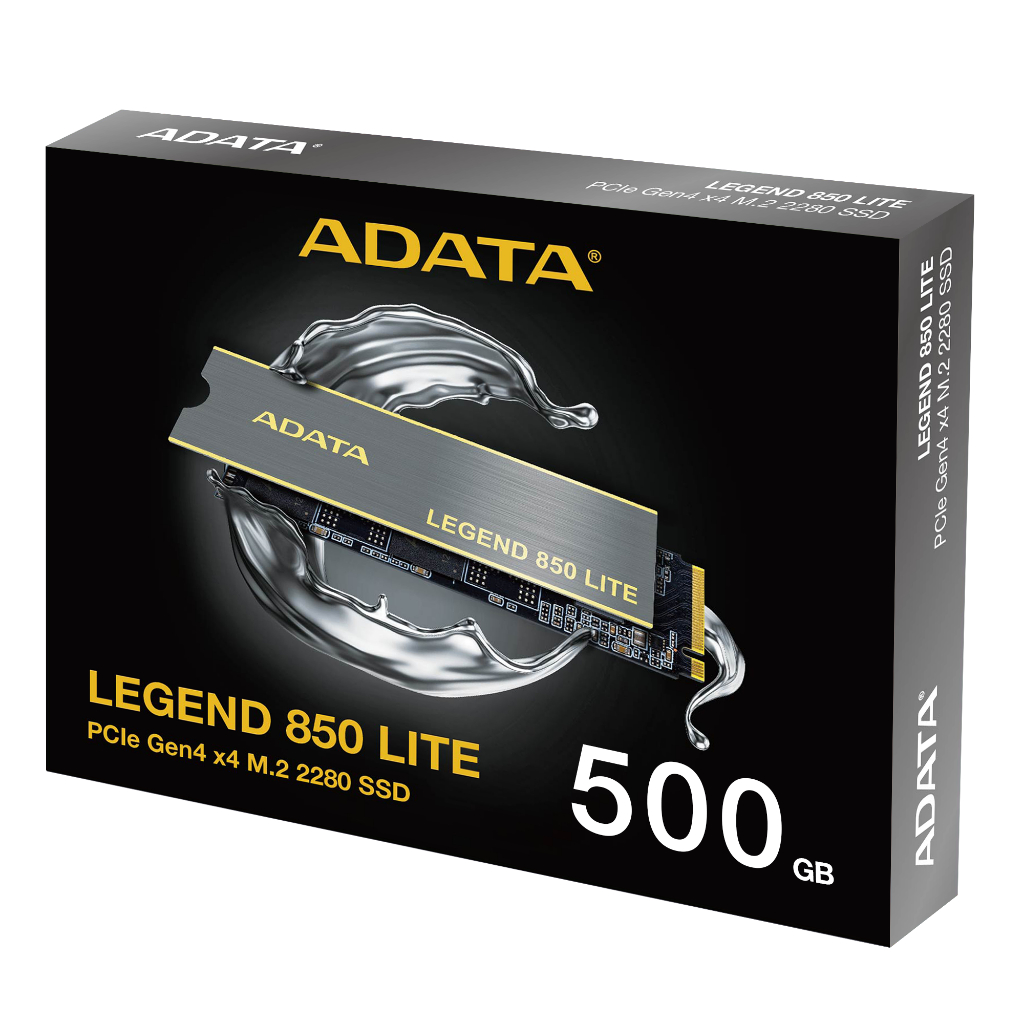 การ์ดเอสเอสดี ADATA SSD Legend 850 Lite M.2 PCIe/NVMe Up to 5,000MB/s (PC/Laptop)*, up to 4,600MB/s (PS5) - 3 Years