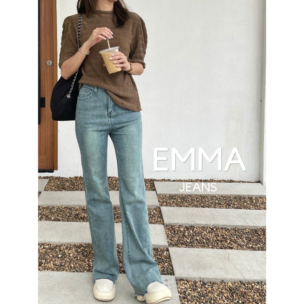 EUNNA - Emma jeans กางเกงยีนส์ผู้หญิงเฟดสวย ใส่สบายมากๆ  ผ้ายีนส์คุณภาพดีสุดๆ