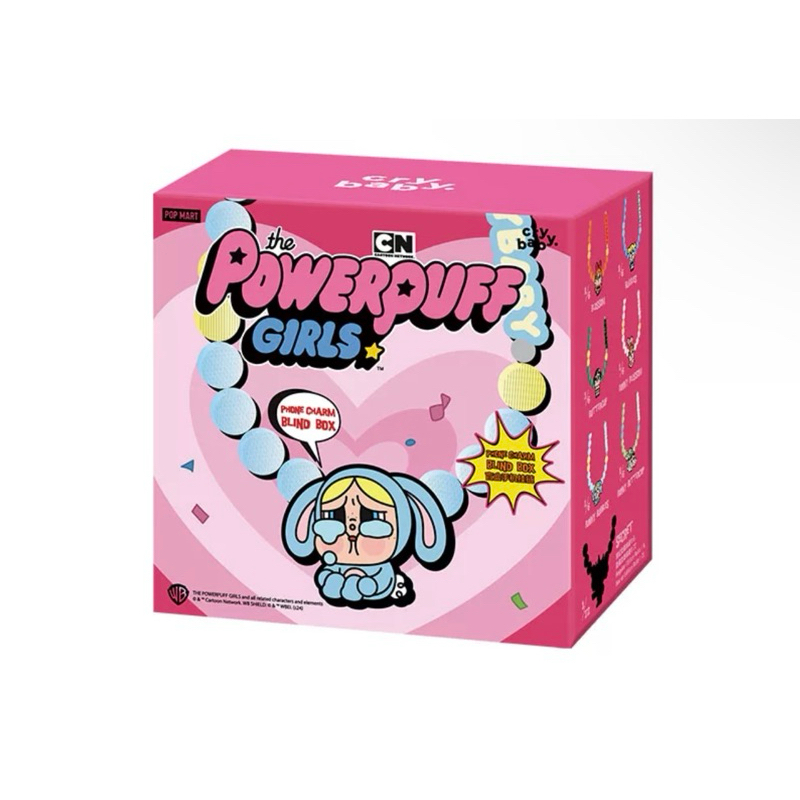 Popmart POPMART CRYBABY x Powerpuff Girls Series Mystery Box โซ่โทรศัพท์มือถือ [เช็คการ์ด] พร้อมส่ง
