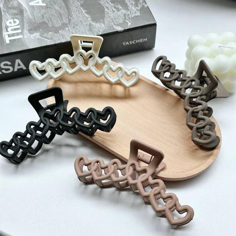 GDW-กิ๊ฟหนีบผม ลายหัวใจ7ดวงสีทึบ พร้อมส่งจากไทย