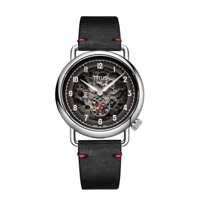 Solvil et Titus (โซวิล เอ ติตัส) นาฬิกาผู้ชาย Classic Skeleton ระบบออโตเมติก สายหนัง ขนาดตัวเรือน 40 มม. (W06-03299)