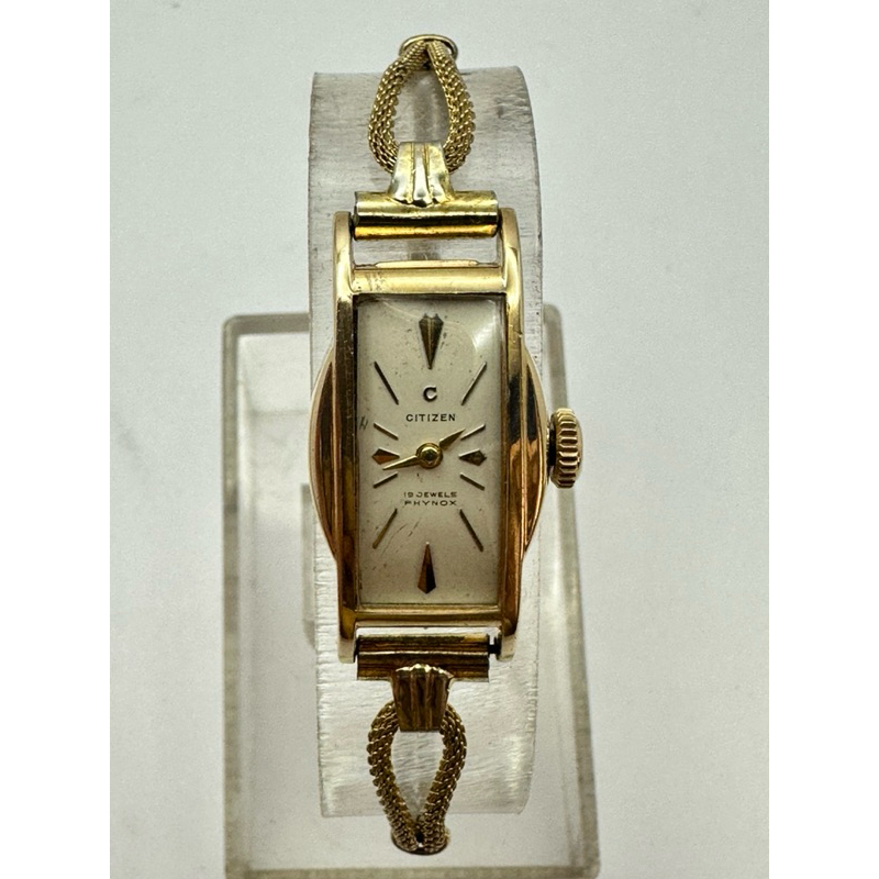 CITIZEN 19 JEWELS PHYNOX ระบบไขลาน ตัวเรือน 14K 50 MICRONS GOLD FILLED นาฬิกาผู้หญิง มือสองของแท้