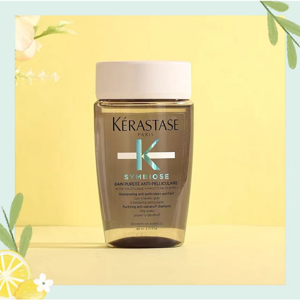 【จัดส่งที่รวดเร็ว 】kérastase symbiose bain pureté anti-pelliculaire shampoo 80ml