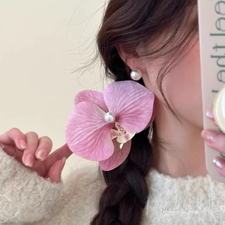 🌷พร้อมส่งจากไทย🌷กิ๊บติดผมดอกไม้ปลอม กิ๊บติดผมดอกกล้วยไม้ ขนาด8cm. 1ชิ้น ใส่ไปทะเล