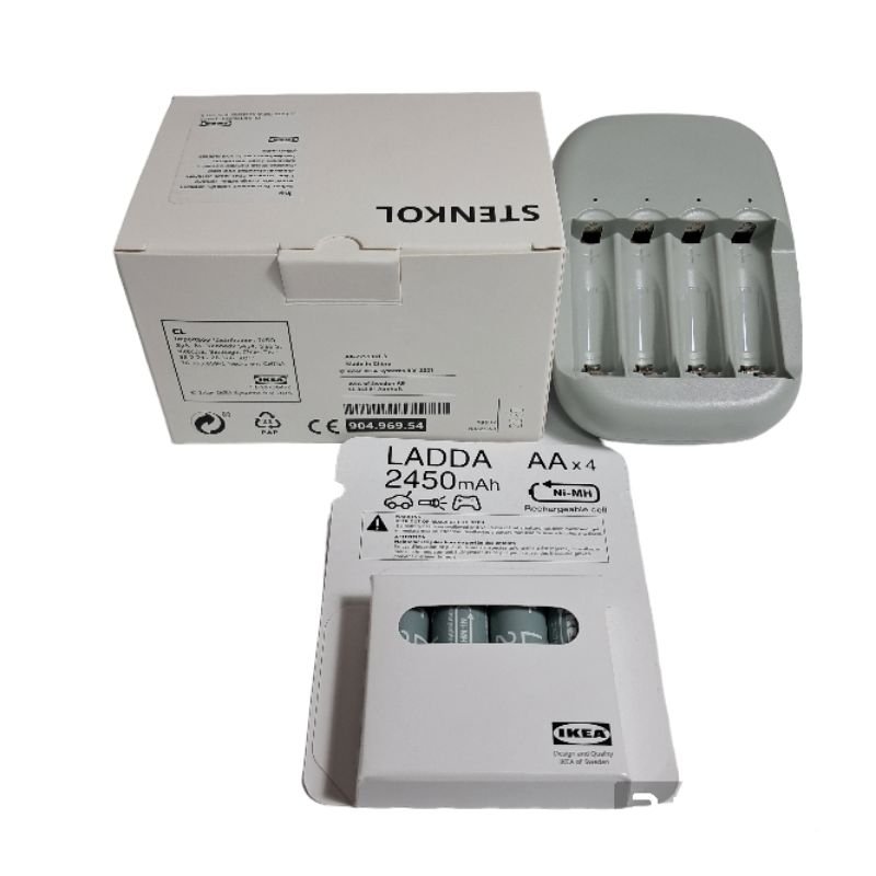 IKEA LADDA ที่ชาร์จและถ่านชาร์จ