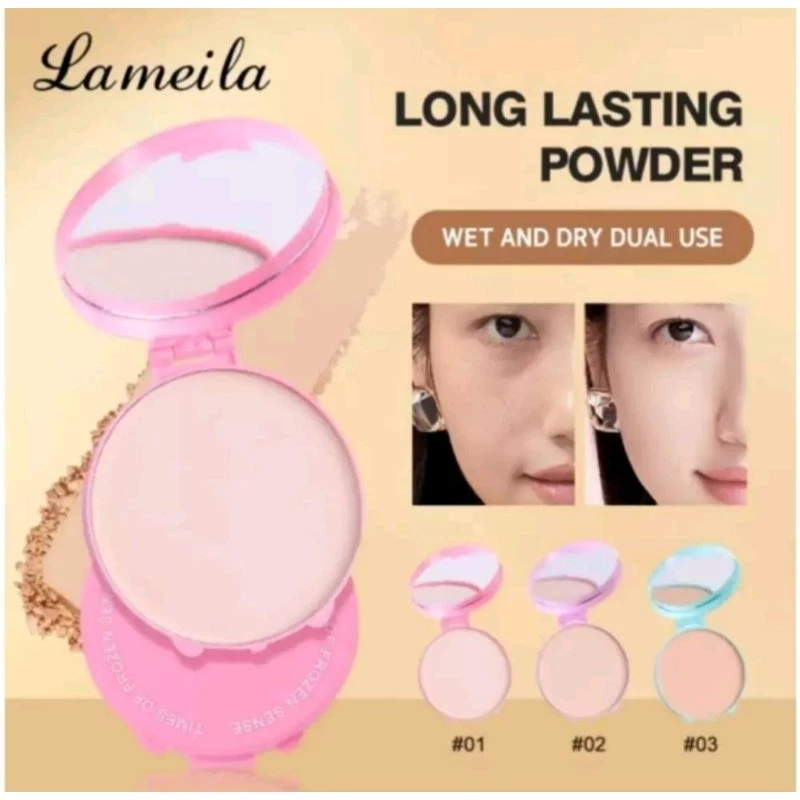 (ลดล้างstock!!)LAMEILA แป้งพัพผสมรองพื้น คุมมัน เนื้อแมท