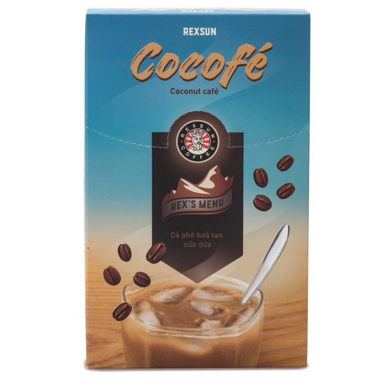 [คุ้มสุด] กาแฟมะพร้าว 160g Rexsun Cocofe  (16กรัม*10ซอง) กาแฟเวียดนาม นำเข้าจากต่างประเทศ ของแท้ 100%
