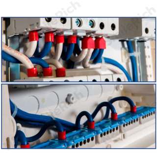 (TEXXXX) หางปลาคอร์ดเอ็นชนิดสายคู่ 100 ชิ้นต่อถุง หางปลาย้ำสายไฟ CORD END มี 7 ขนาด 6 สี สามารถออกใบกำกับได้