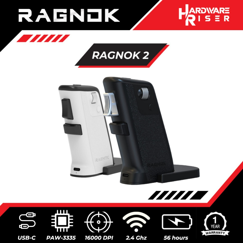 [โค้ดคุ้ม 20%] Ragnok 2 Gaming Mouse for Shooting Games - เมาส์เล่นเกม เมาส์เกมมิ่งไร้สาย Wireless 2.4Ghz / USB-C