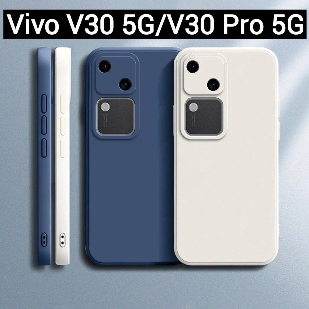 Vivo V30e 5G/V30Pro 5G(พร้อมส่งในไทย)เคสTPUนิ่มสีพาสเทลแบบคลุมกล้องVivo V30 5G/Vivo V30 Pro 5Gตรงรุ่