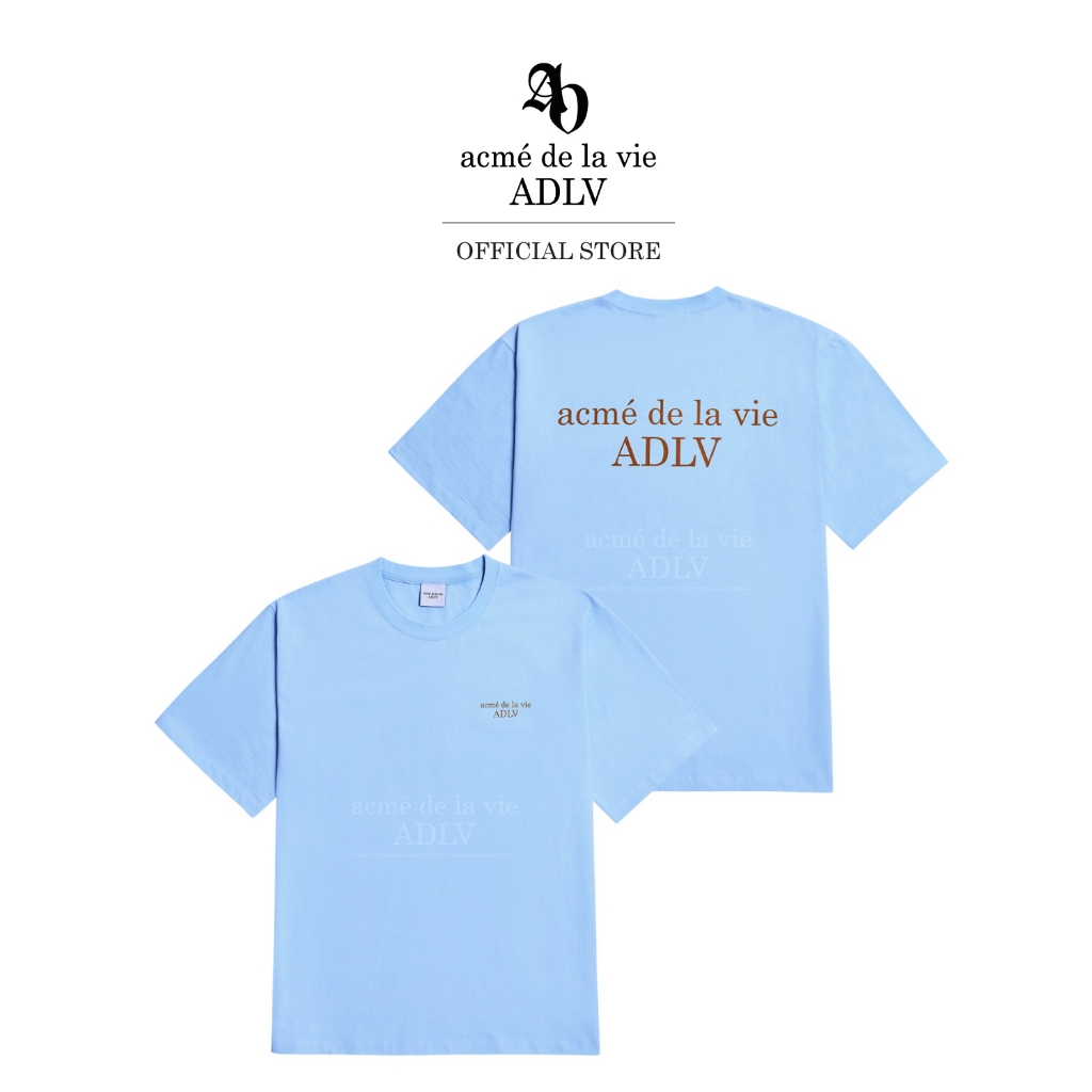 ADLV [acme de la vie] เสื้อยืด Oversize รุ่น Basic Short Sleeve T-Shirt 2 Sky Blue Blue (50013OBLSSU_F3BLXX)