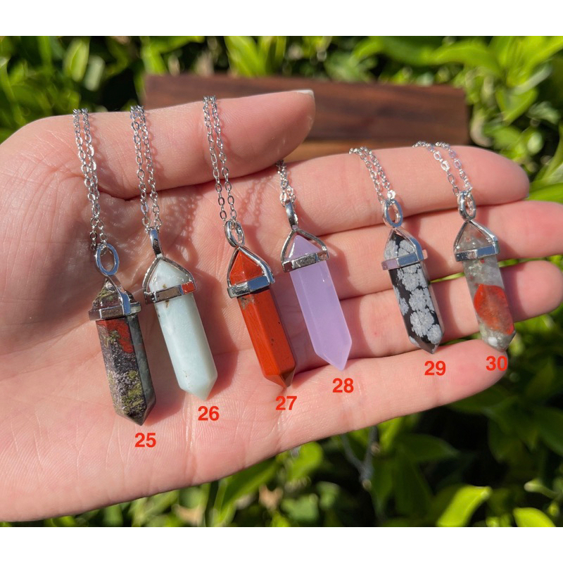 1 PC Random Pick Natural Crystal Point Necklace,Crystal Necklace For Women,Healing Crystal Necklace, Choose Necklac