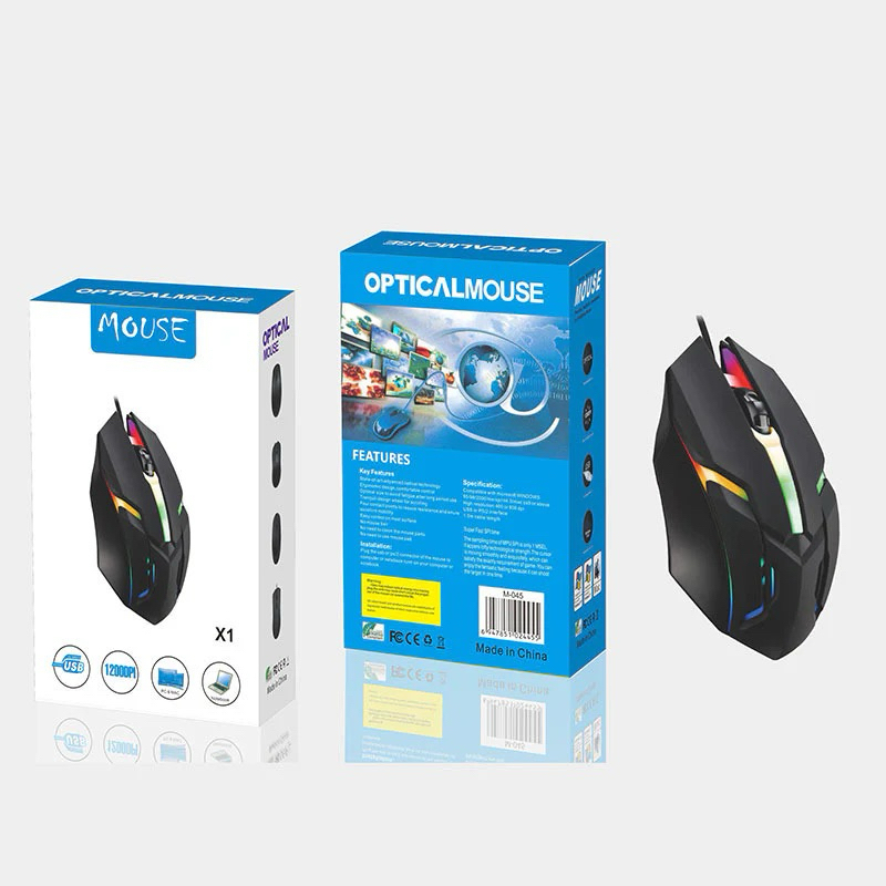 RGB GAMING Mouse เมาส์ เมาส์มีไฟ RGB พร้อมไฟ LED สำหรับคอมพิวเตอร์ แล็ปท็อป