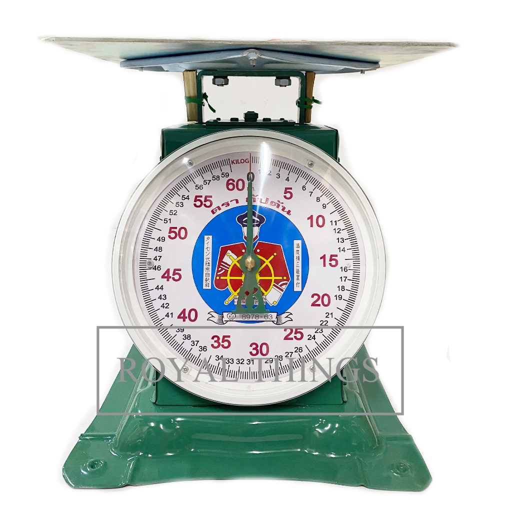 ตรากัปตัน Captain Brand กิโล ตาชั่ง เครื่องชั่งสปริง 35 , 60 KG. จานสแตนเลส ( จานแบน / ลึก ) กันน้ำเ