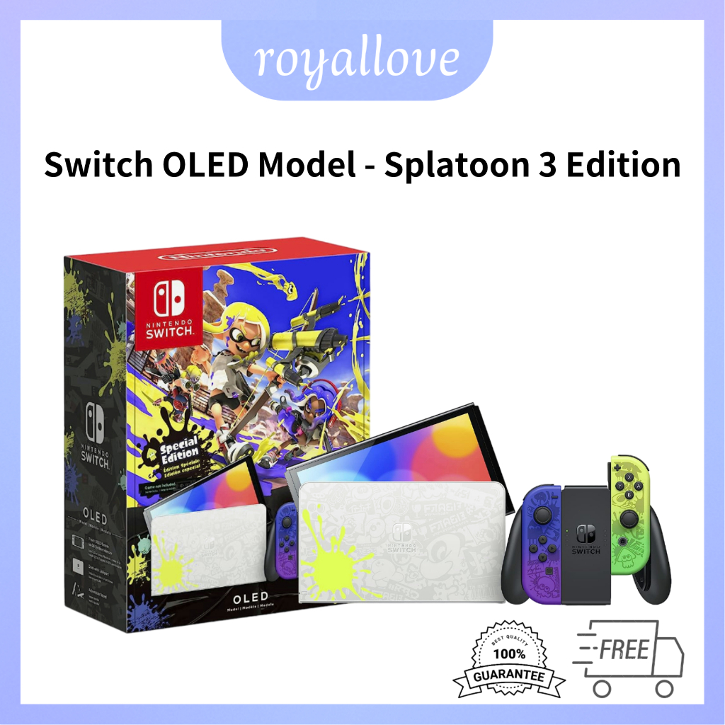 【Ready Stock】Nintendo Switch OLED Model Splatoon 3 Limited Edition Game Console