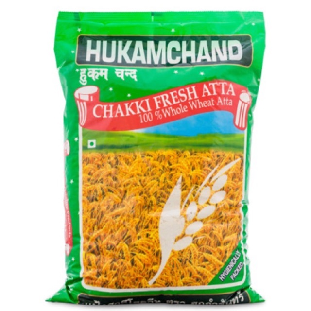 Hukamchand Chakki Fresh Atta 100% whole Wheat Atta แป้งสาลี