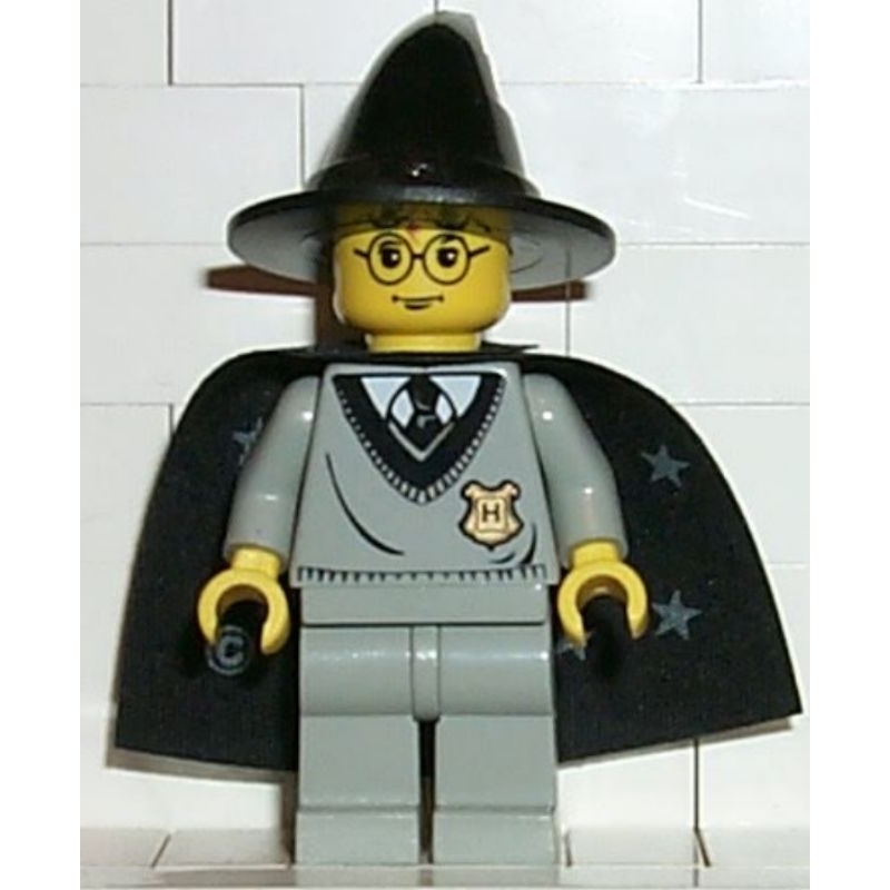 Lego Minifigure Harry Potter hp035 Harry Potter - Hogwarts Torso, Light Gray Legs, Black Wizard / Wi