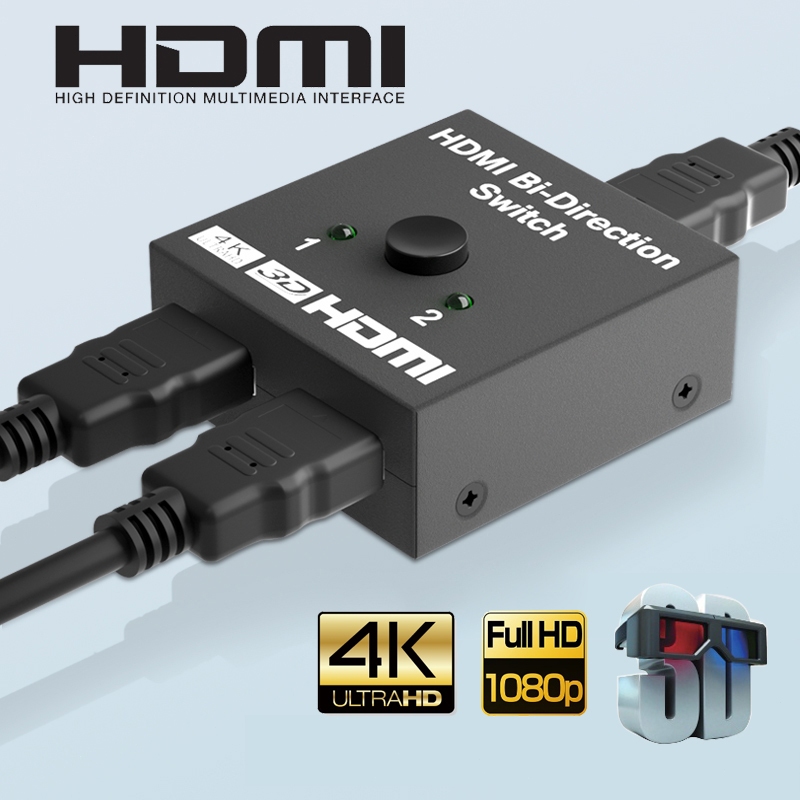 4k HDMI bi-Direction Smart Switcher 2 in 1Ultra HD  สําหรับ PS4 / Xbox /HDTV /โฮสต์คอมพิวเตอร์ / แล็ปท็อป / เกมคอนโ