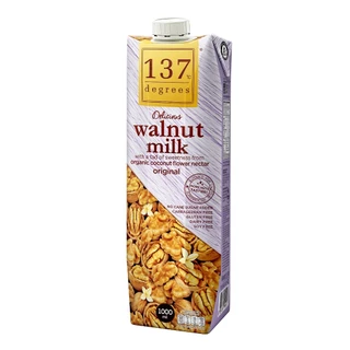 (แพ็คเดี่ยว) 137ดีกรี นมวอลนัท สูตรดั้งเดิม ขนาด 1000ml x 1 กล่อง (Walnut Milk Original 137 Degrees Brand)