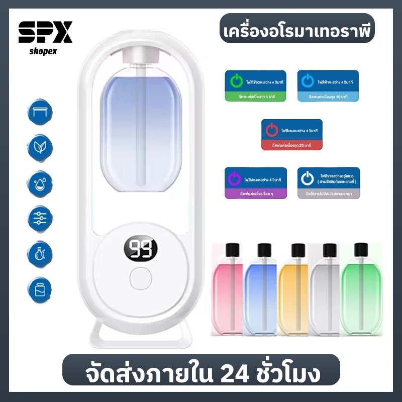 เครื่องฟอกอากาศอโรมา เครื่องพ่นน้ำหอมอโรม่า แบบชาร์จไฟได้ ปริมาณน้อย กระจายกลิ่นหอมยาวนาน ไม่ต้องเจาะเพื่อติดตั้ง