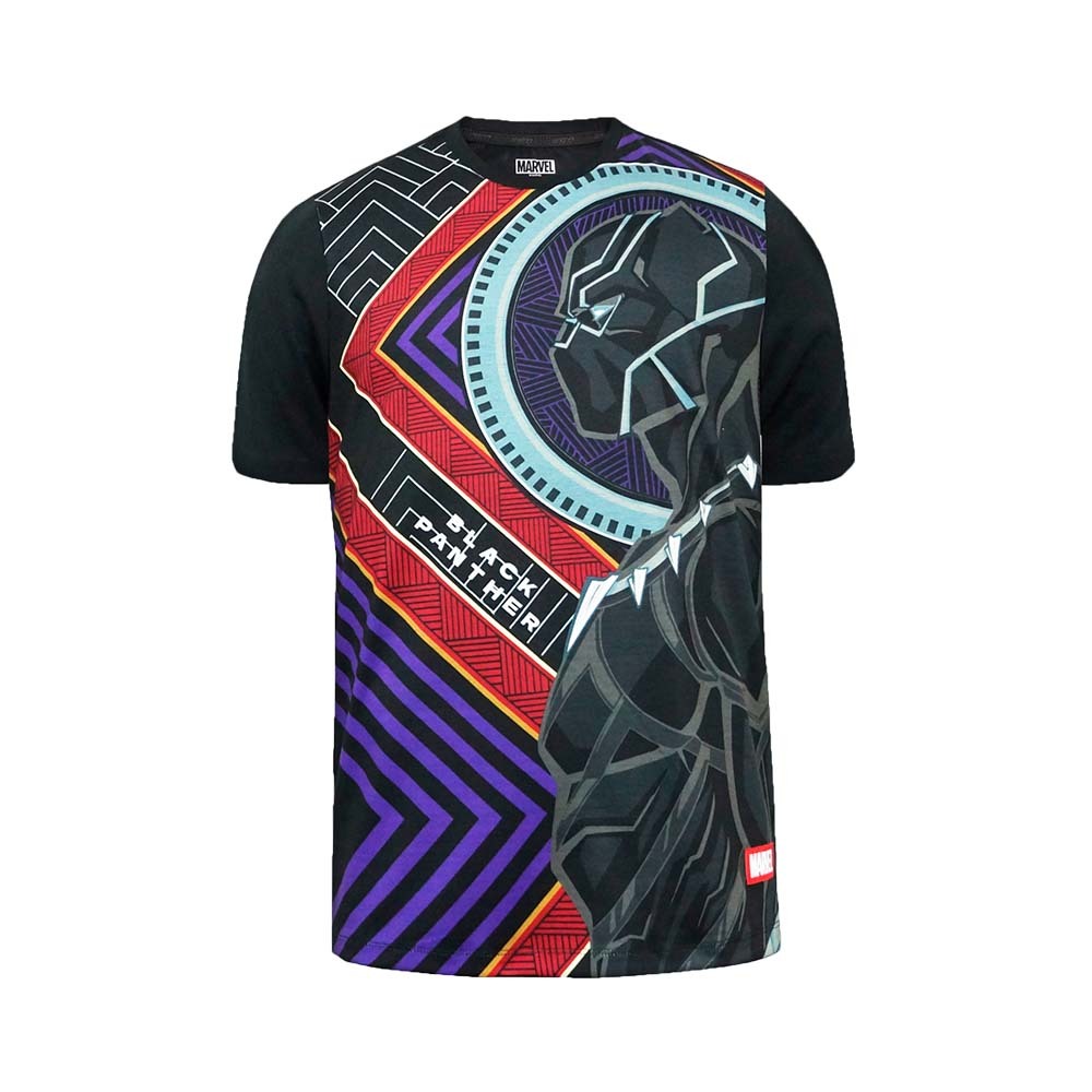 FBT x MARVEL BLACK PANTHER เสื้อคอกลม ใส่ลำลอง เสื้อยืดแขนสั้นคอกลมแฟชั่น รหัส D2T177