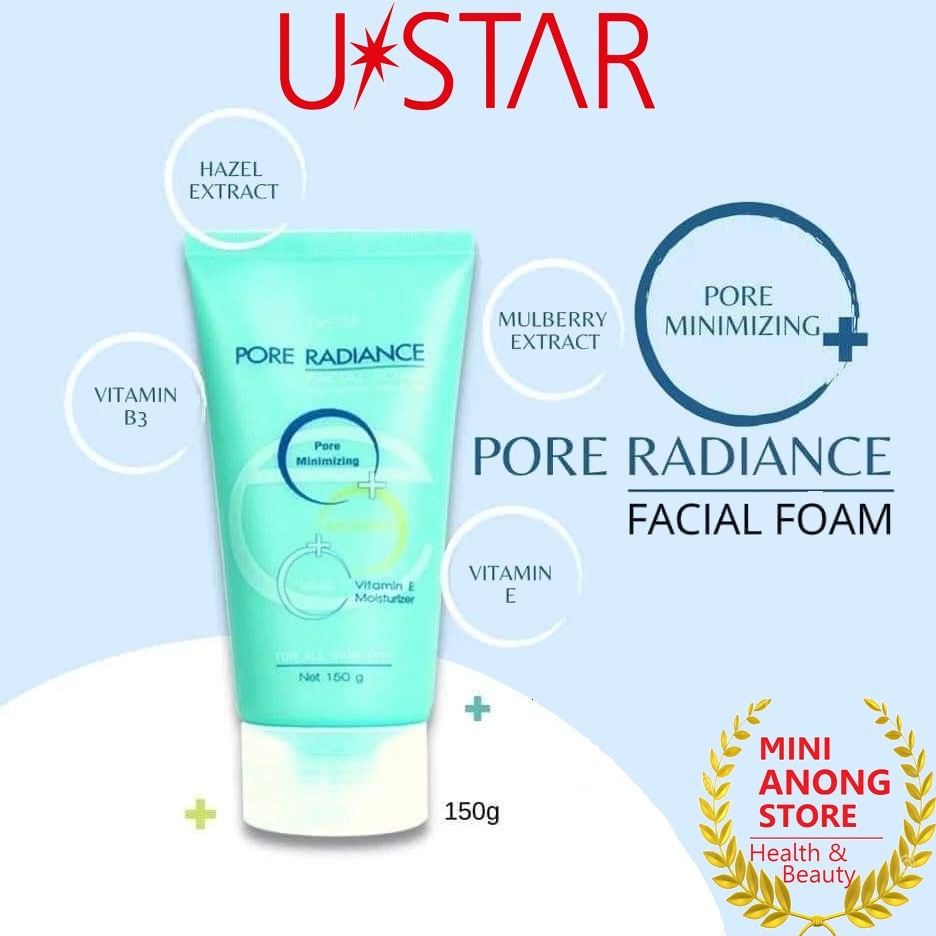 โฟมล้างหน้า Ustar Pore Radiance Facial Foam 150g ยูสตาร์ พอร์ เรเดียนซ์ เฟเชี่ยล โฟม 150กรัม
