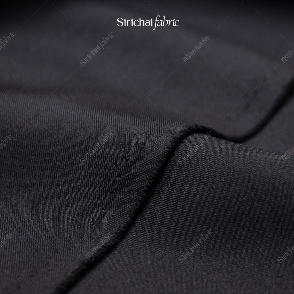 ผ้าวาเลนติโน่ สีดำ ผ้าตัดชุดเครื่องแบบ/ยูนิฟอร์ม/สูท หน้ากว้าง 58 นิ้ว ผ้าเมตร ผ้าหลา