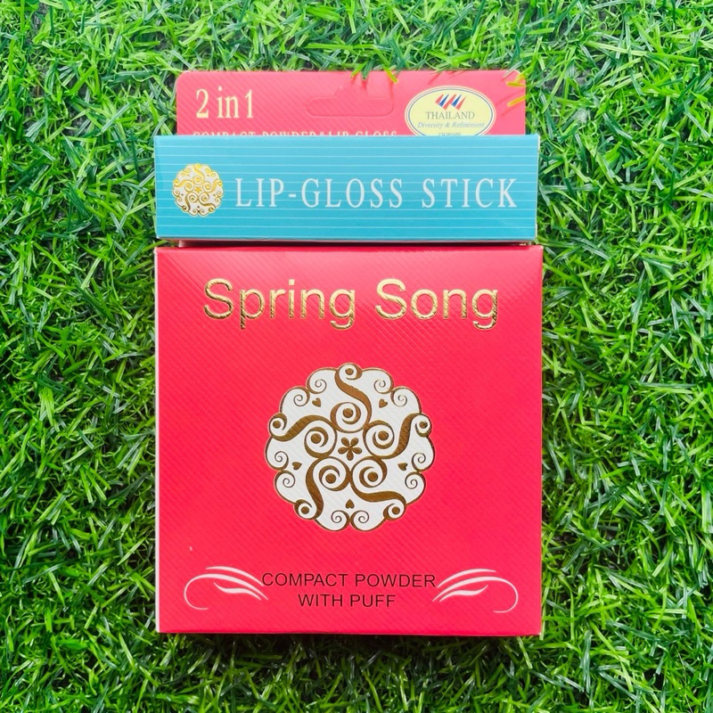 Spring Song 2in1 Compact powder & Lip gloss แป้งสปริงซอง + ลิปกลอส