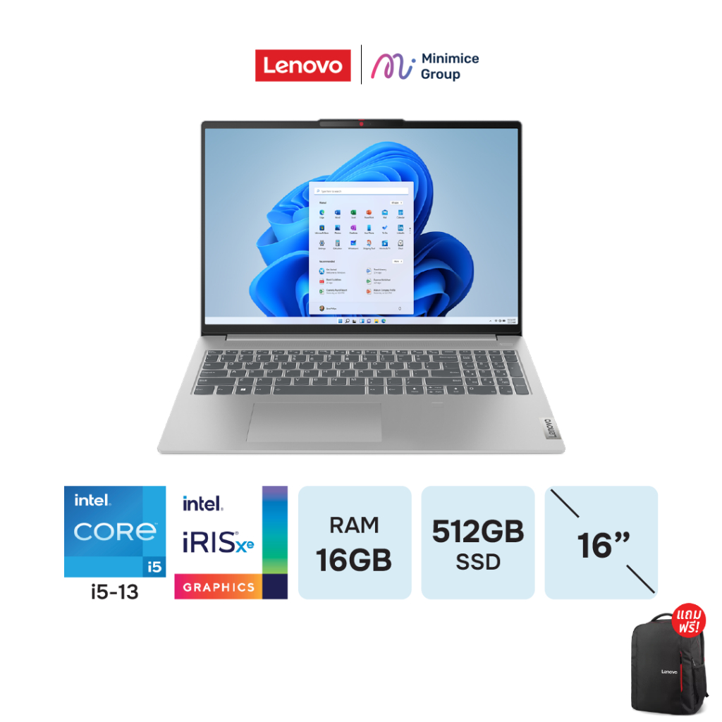 [ผ่อน0%10เดือน]Lenovo IdeaPad Slim 5 /i5-13500H/512GB/16IRL8-82XF003ATA/Notebookโน๊ตบุ๊ค By Minimice