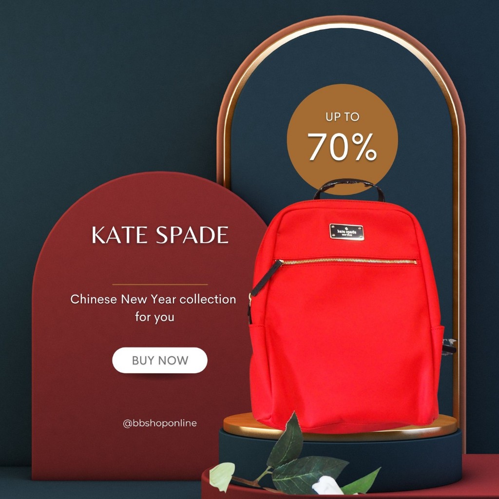 สินค้าแท้ นำเข้าจาก outlet USA  Kate spade กระเป๋าเป้ (WKRU3525) blake avenue hilo small nylon backp