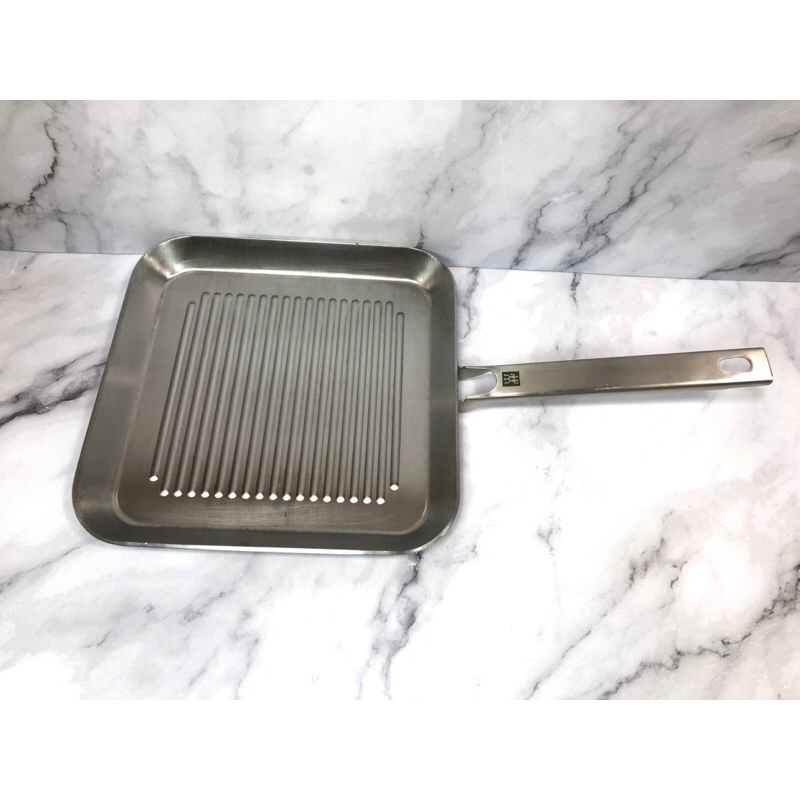 กระทะสี่เหลี่ยม STAINLESS ตราตุ๊กตาคู่ (แขวน)