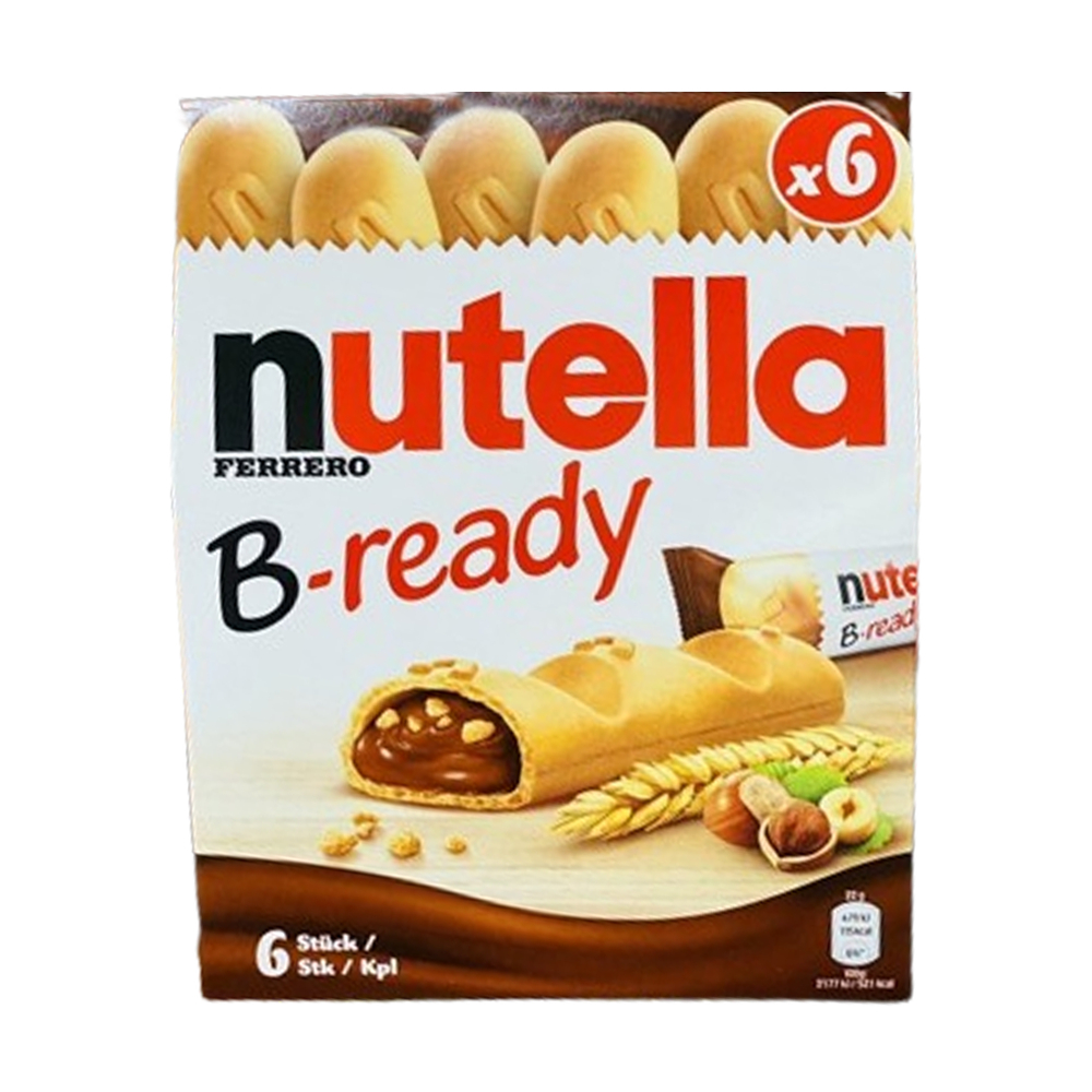 Nutella B-Ready Biscuit เวเฟอร์อบกรอบสอดไส้นูเทลล่าแท่ง เวเฟอร์ บิสกิต นูเทลล่า 132g