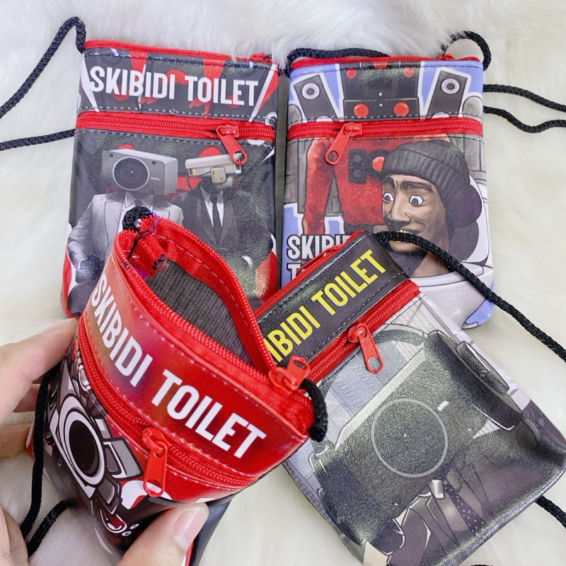 กระเป๋าซองซิปใส่เหรียญลายการ์ตูนสวยๆ มีสายคร้องคอสะพายข้างเด็ก มี2ช่อง - รูปที่ 2