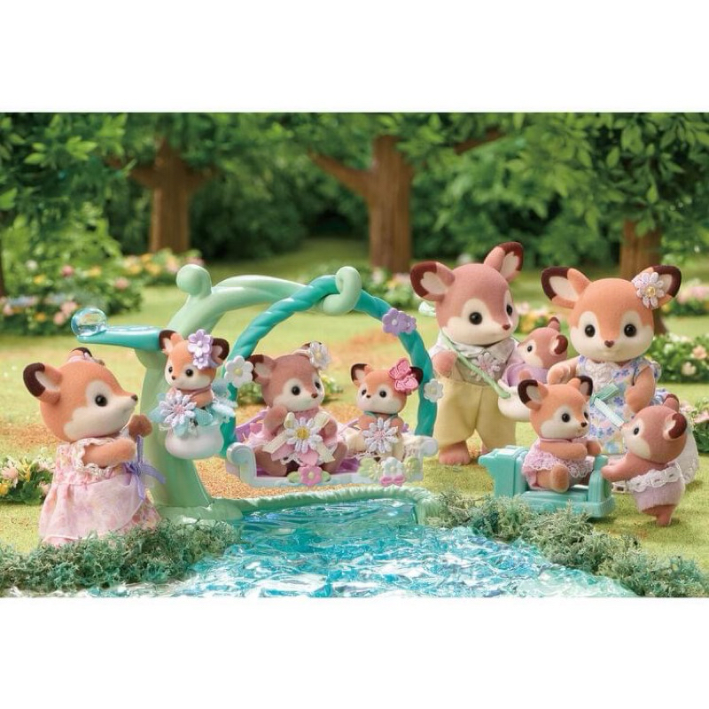 🎊รุ่นใหม่🎊 Sylvanian Deer Family Twins Swing มือ 1 กล่องญี่ปุ่น กวาง เบบี้ แฝด 2 ตุ๊กตา Baby ชิงช้า ซิลวาเนียน Reindeer - รูปที่ 4