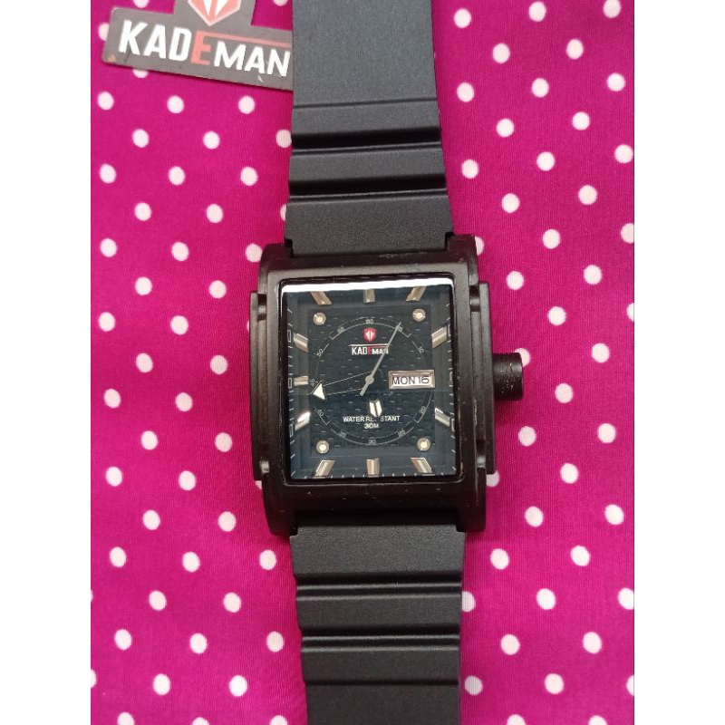 KADEMAN Watch Quartz  No.537G นาฬิกามือสอง สุภาพบุรุษ (แบรนด์แท้)