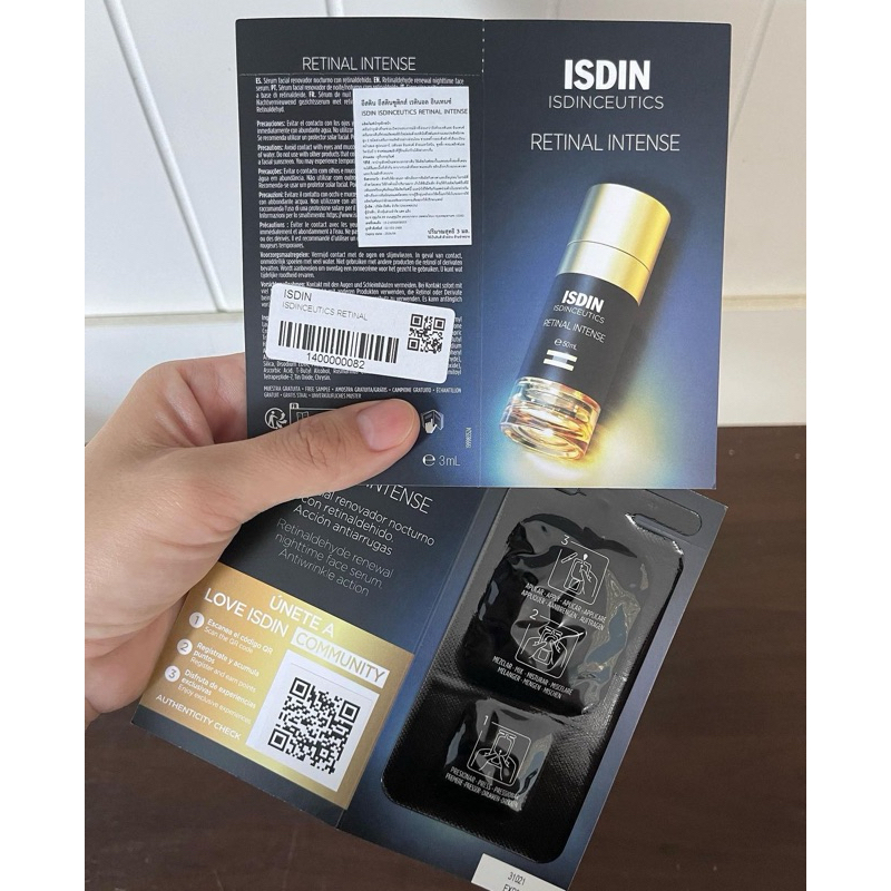💥โค้ดvdoลด30%💥 (Exp:11/26) ISDIN Retinal Intense Tester ขนาด 3ml (ฉลากไทย)