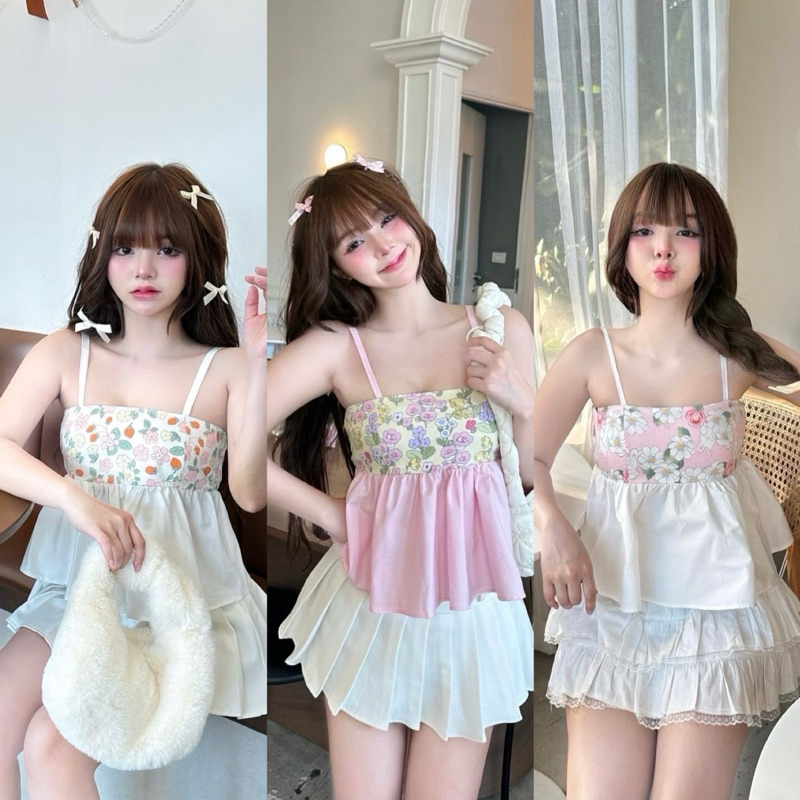 เสื้อสายเดี่ยวลายดอก Nusa style 🌻🌸