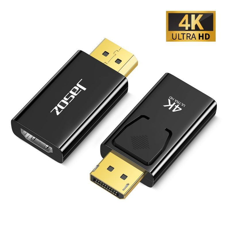 ⚡ส่งจาก กทม⚡Jasoz DP to HDMI Adapter รองรับ สายเชื่อมหน้าจอ Dp อะแดปเตอร์ Dp ตัวผู้ เป็น Hdmiตัวเมีย