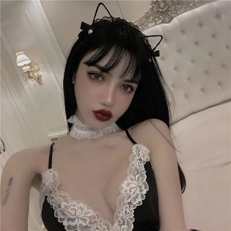 ชุดนอนไม่ได้นอน ชุดนอน เซ๊กซี่ เดรสลูกไม้ดีพ วี รูปที่ 4