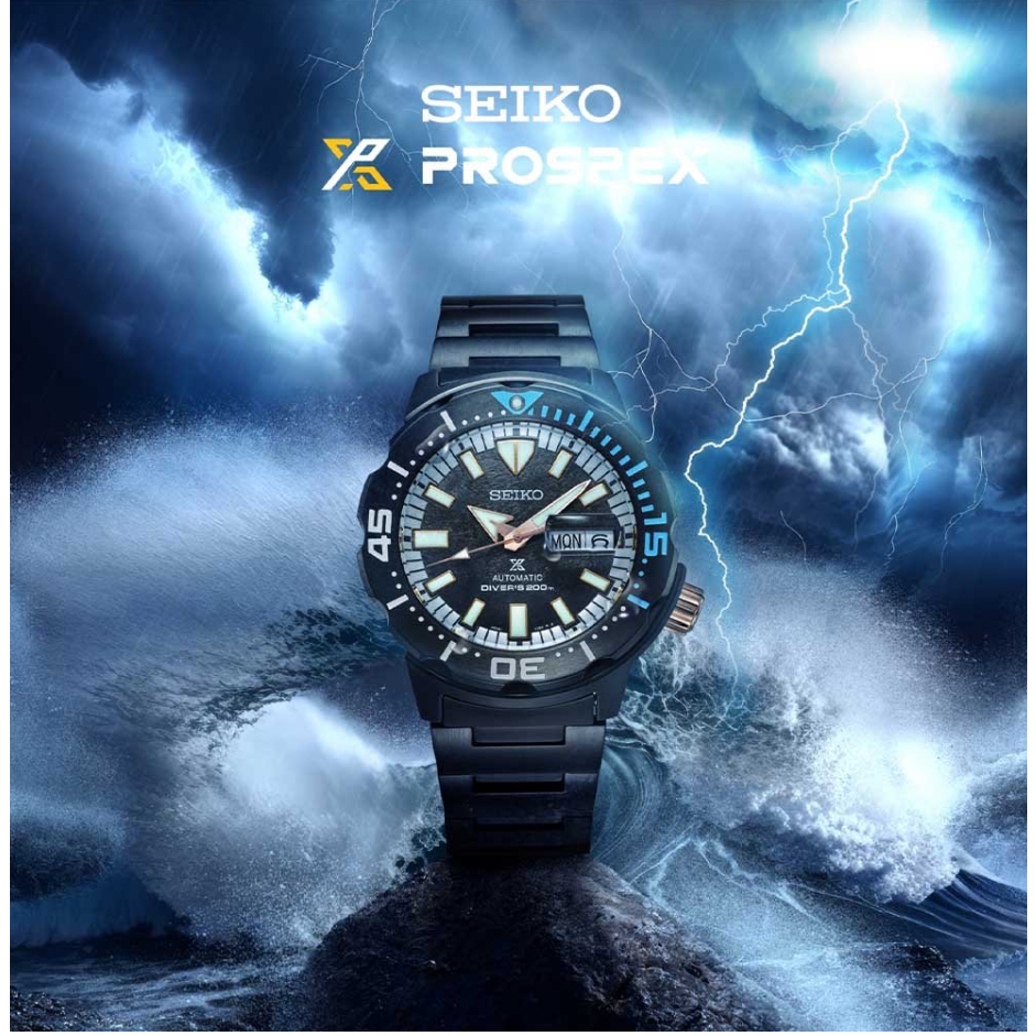 นาฬิกาข้อมือ SEIKO PROSPEX MONSTER AUTOMATIC "The Strom "Thailand Limited Edition เลขสวยมีเลข 9 รวมกันได้เลข 8 เฮงๆๆรวยๆ