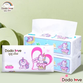 DODOLOVE ทิชชู่ อ่อนโยนสำหรับเด็กอ่อน 100 แผ่น 1ชิ้น