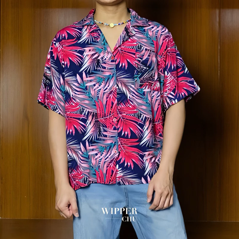 Wipper เสื้อเชิ้ตฮาวายแขนสั้น ลายดอก thumbnail 3