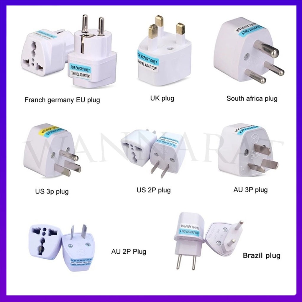 1Pcs Universal US/UK/AU/DE/EU ปลั๊กอะแดปเตอร์ USA Euro ยุโรป Travel Wall AC Power Charger Adapter Adapter 2 รอบขา