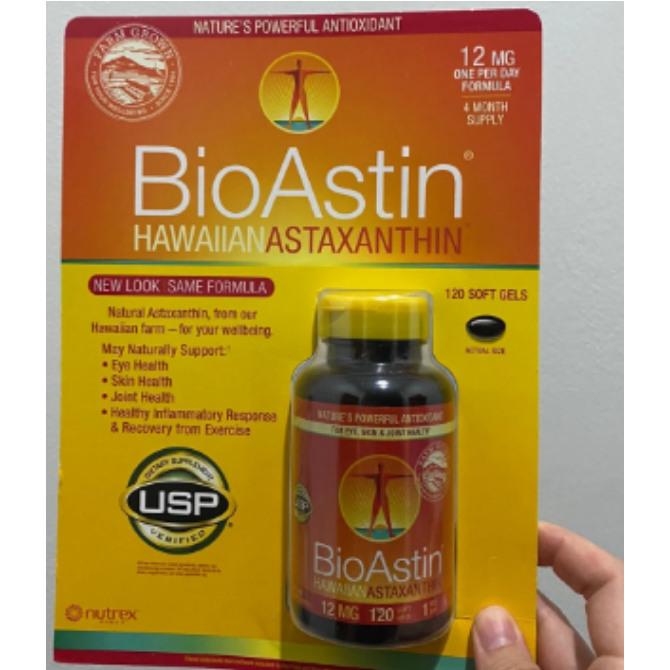 พร้อมส่ง🚗 Nutrex Bioastin Hawaiian Astaxanthin 12 mg. 120 เม็ด สาหร่ายแดง ใช้ได้จนถึงปี 2026