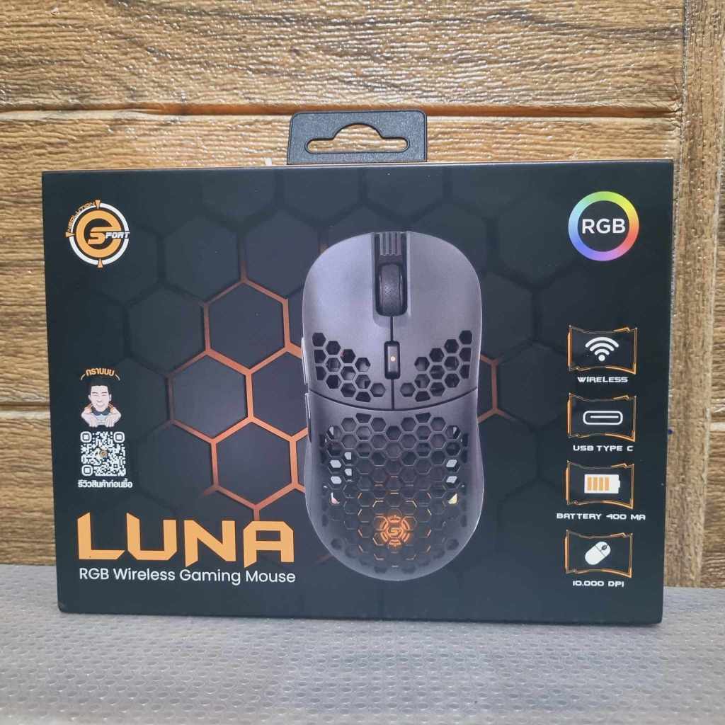 MOUSE (เมาส์) NEOLUTION E-SPORT LUNA สินค้ามือ2 สภาพค่อนข้างดี (ตัวรับสัญญาณหาย) ใช้สาย USB ได้ตามปก
