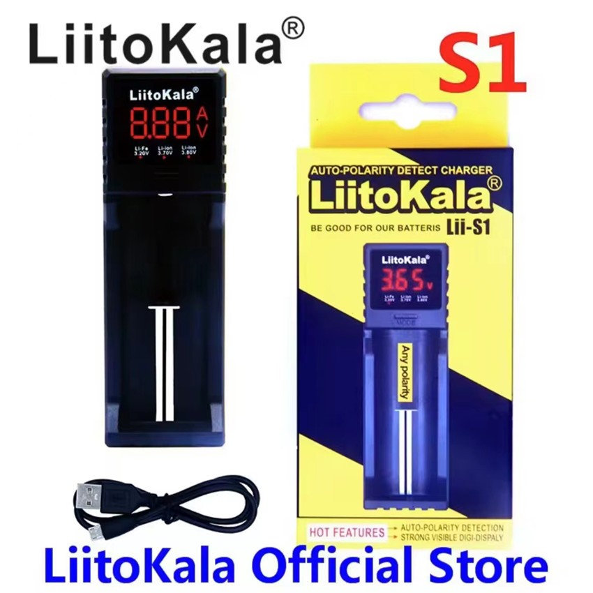 (เเท้100%) รางชาร์จ LiitoKala S-1 (ชาร์จถ่าน AA / AAA / 21700 ไม่ได้)