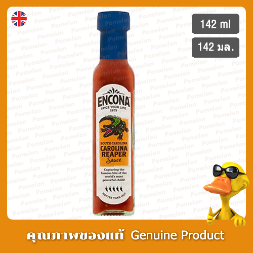 เอ็นโคน่า ซอสพริกแคโรไลนา รีปเปอร์ 142มล. (ไม่มีผงชูรส) - Encona Carolina Reaper Chilli Sauce 142ml 