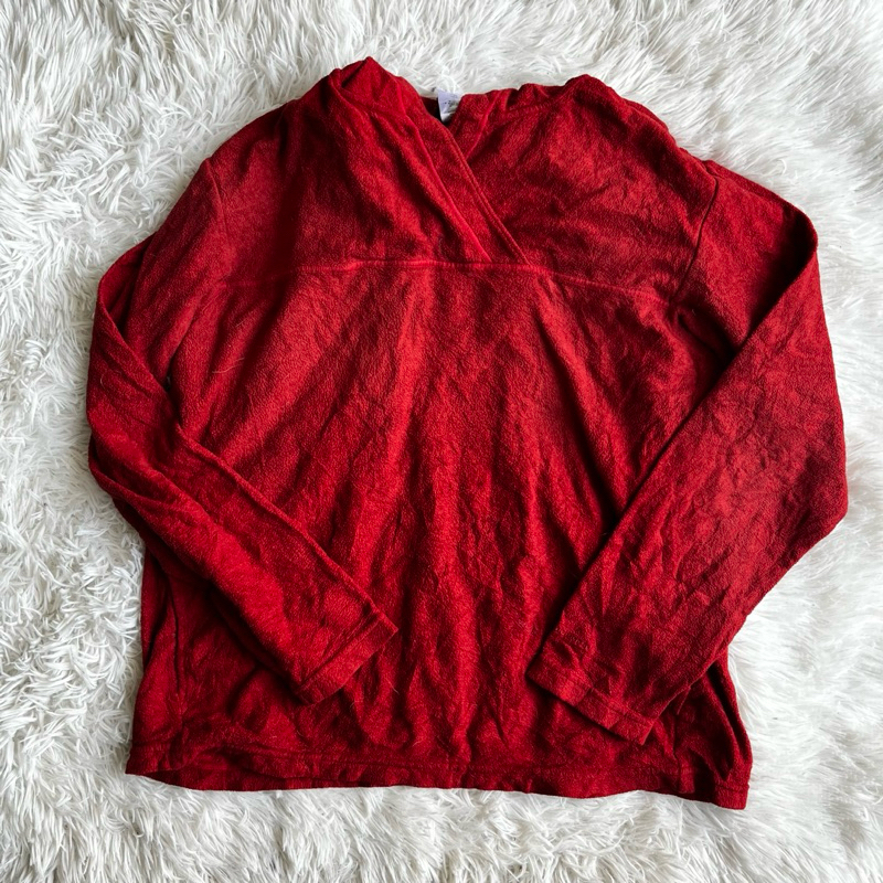 เสื้อฮู้ด patagonia ป้ายติด L ผู้หญิง สีแดงของแท้100%