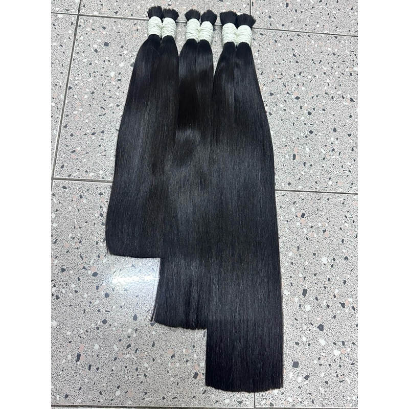 ผมแท้ 100% สีดำธรรมชาติ+ยืดสปา ขายเป็นมัดไม่ทำช่อ