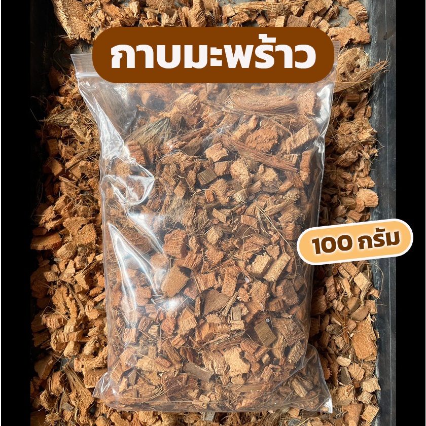 กาบมะพร้าว กาบมะพร้าวสับ วัสดุปลูก รองก้นกระถาง 100 กรัม